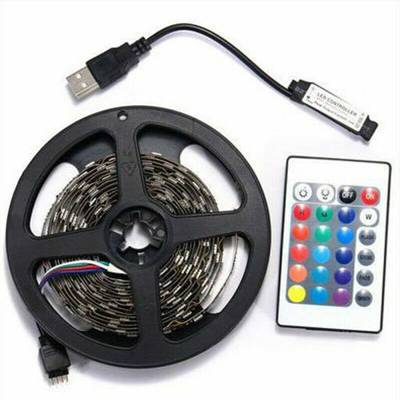 Smart RGB TV Backlight LED Strip – 24-Key Remote Control.