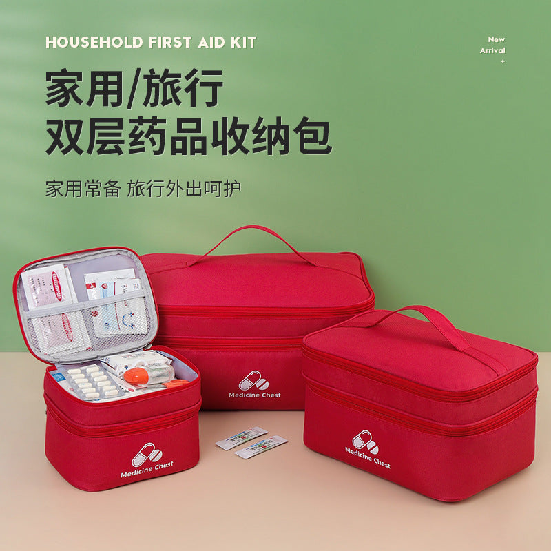 LifeGuard Pro First Aid Kit – Large Capacity Double Layer Medicine Bag for Travel, Home & Outdoor Emergencies