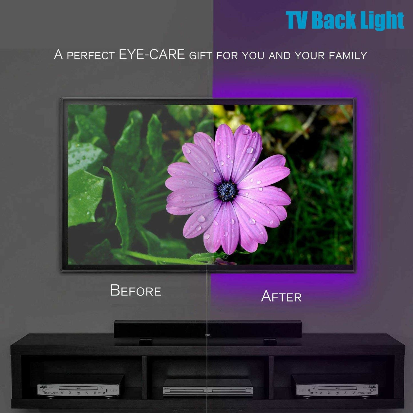 Smart RGB TV Backlight LED Strip – 24-Key Remote Control.